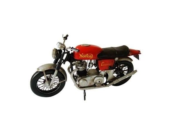 Tinplate 1377 RED NORTON MOTORCYCLE 1/8 Modellino