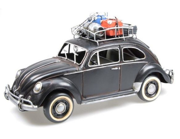 Tinplate 2200 VW BEETLE BLACK 1934 W/BAGGAGE SHELF Modellino