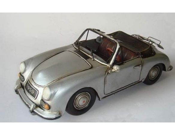 Tinplate 2572 PORSCHE SILVER SPEEDSTER'55 356 1/12 Modellino