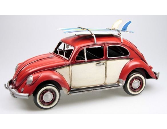 Tinplate 999SURF VW BEETLE 1934 + SURFBOARD 1/12 Modellino