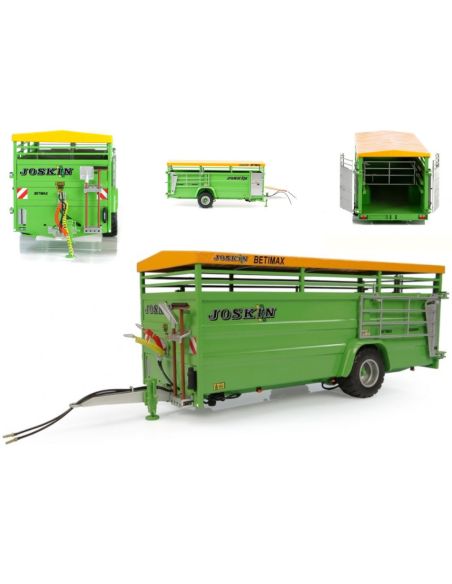 UNIVERSAL HOBBIES UH6627 RIMORCHIO TRASPORTO ANIMALI JOSKIN BETIMAX RDS G 6000 GREEN VERSION 1:32 Modellino