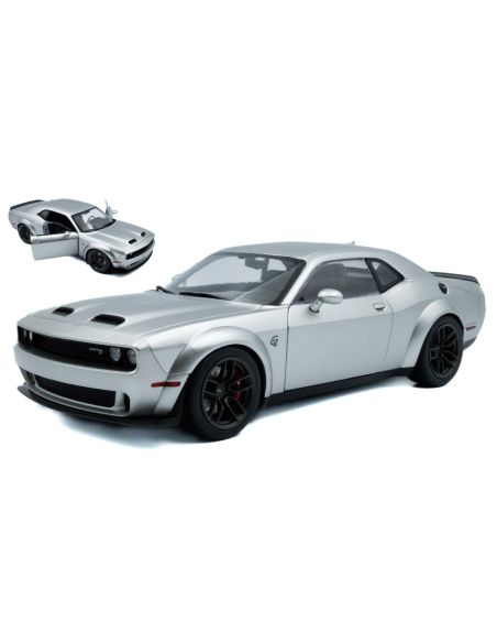 SOLIDO SL1805711 DODGE CHALLENGER SRT HELLCAT 2023 SILVER/BLACK 1:18 Modellino