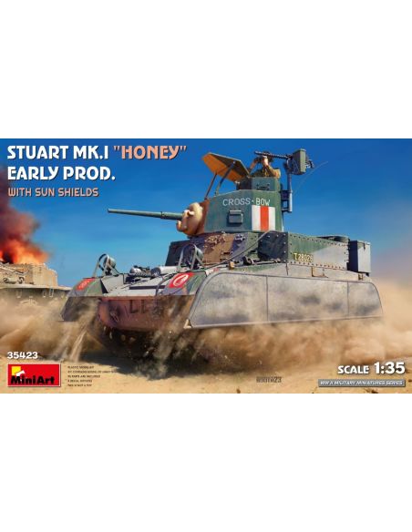 MINIART MIN35423 STUART Mk.I HONEY EARLY PROD.W/SUN SHIELDS KIT 1:35 Modellino