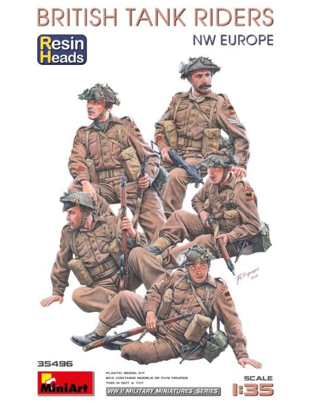 MINIART MIN35496 BRITISH TANK RIDERS (NW EUROPE) KIT 1:35 Modellino