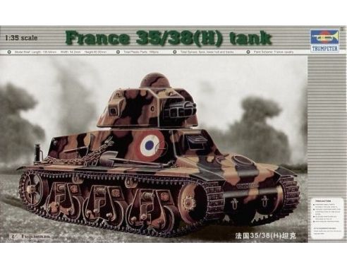 TRUMPETER 00351 FRANCE 39H TANK SA 18 37MM GUN Modellino