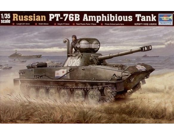 TRUMPETER 00381 RUSSIAN PT-76B LIGHT TANK Modellino