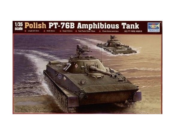 TRUMPETER 00382 PT-76B AMPHIBIOUS TANK Modellino