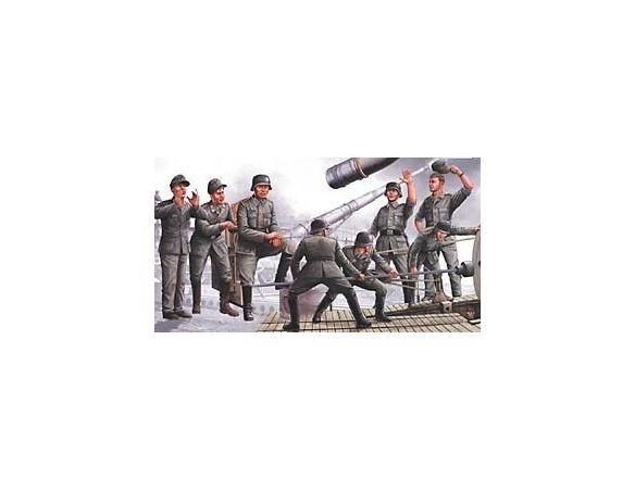 Trumpeter TP0406 LEOPOLD GERMAN RAILROAD GUN CREW KIT 1:35 Modellino