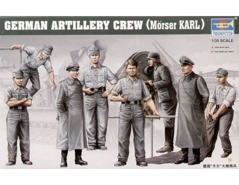 TRUMPETER 00409 GERMAN ARTILLERY CREW MORSER KARL Modellino