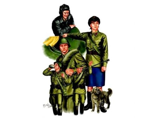 TRUMPETER 00412 WWII SOVIET RED ARMY TANK SOLDIER Modellino