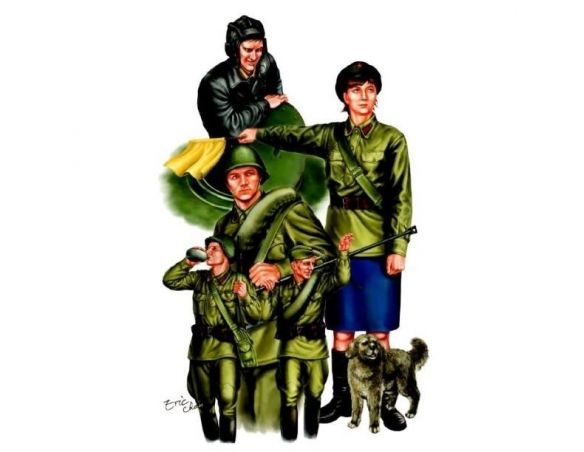 TRUMPETER 00412 WWII SOVIET RED ARMY TANK SOLDIER Modellino