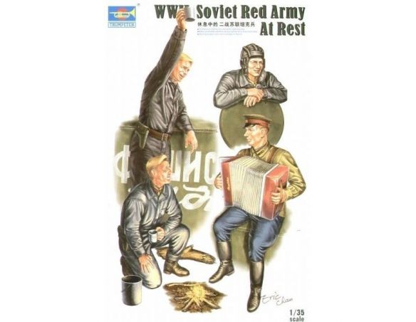 TRUMPETER 00413 WWII SOVIET TANK SOLDIER Modellino