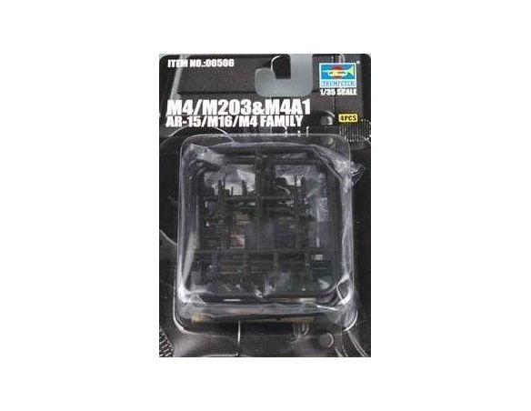 TRUMPETER 00506 AR-15/M16/M4 FAMILY-M4 Modellino