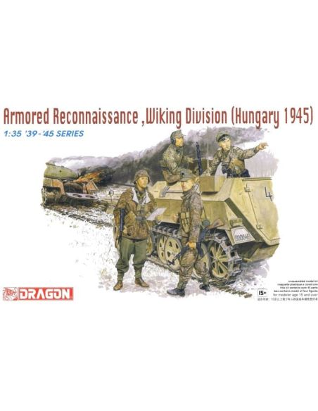 DRAGON D6131 ARMORED RECONAISSANCE WIKING DIV.HUNGARY 1945 KIT 1:35 Modellino