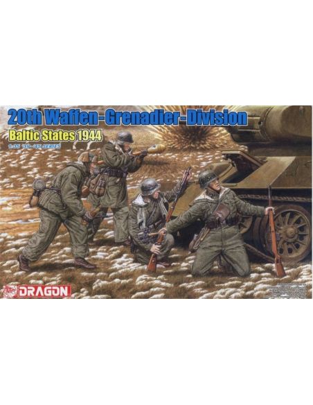 DRAGON D6477 20th WAFFEN GRENADIER DIVIS.BALTIC STATES 1944 KIT 1:35 Modellino