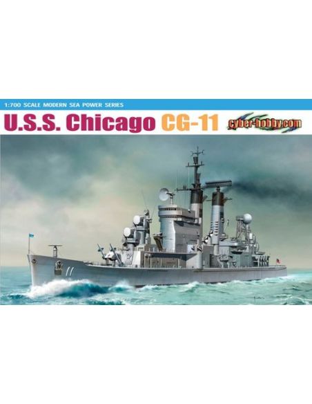DRAGON D7121 U.S.S. CHICAGO CG-11 KIT 1:700 Modellino