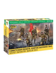 ZVEZDA Z3718 SOVIET INFANTRY BRLIN 1945 KIT 1:35 Modellino