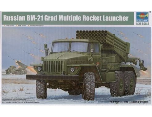 TRUMPETER 01013 RUSSIAN BM21 HAIL MRL A1 EARLY Modellino