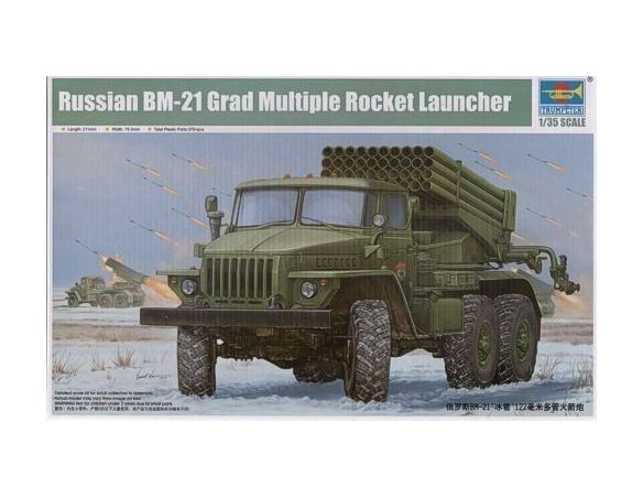 TRUMPETER 01013 RUSSIAN BM21 HAIL MRL A1 EARLY Modellino