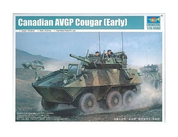 TRUMPETER 01501 CANADIAN COUGAR 6x6 AVGP Modellino