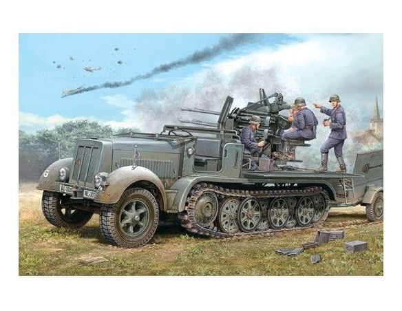 Trumpeter TP1523 FLACKVIERLING 2 cm 38 AUF KIT 1:35 Modellino