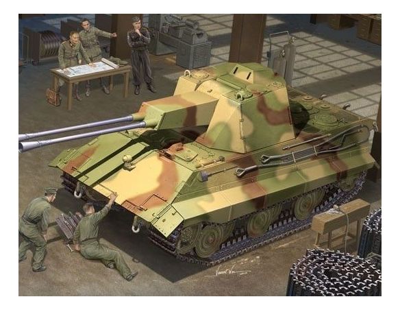 Trumpeter TP1537 GERMAN E-50 FLAKPANZER KIT 1:35 Modellino