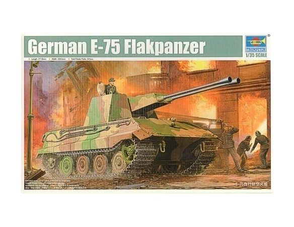 TRUMPETER 01539 GERMAN E-75 FLACKPANZER Modellino
