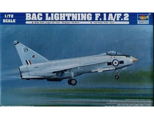 TRUMPETER 01634 ENGLISH ELECTRIC BAC LIGHTNING F.1A/F2 Modellino
