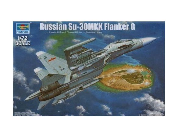 TRUMPETER 01659 RUSSIAN SU-30MKK FLANKER G FIGHTER Modellino