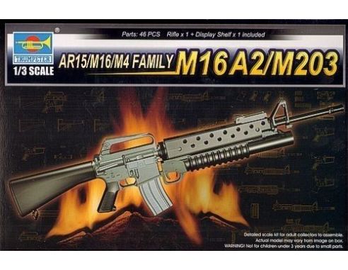 TRUMPETER 01904 AR15/M16/M4 FAMILY-M16A2/M203 Modellino