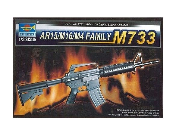 TRUMPETER 01906 AR15/M16/M4 FAMILY M733 Modellino