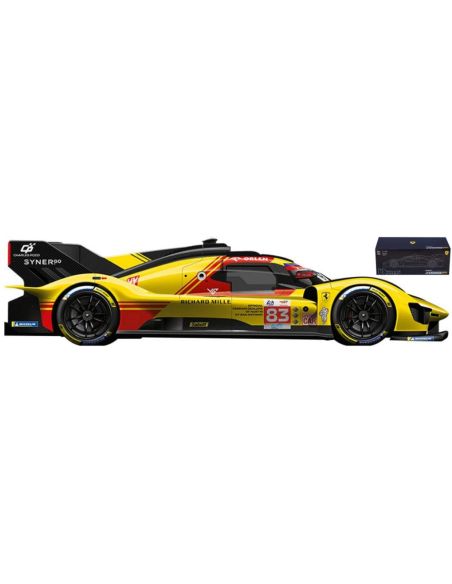 BBURAGO BU16313 FERRARI 499P N.83 LE MANS 2024 KUBICA-YIFEI-SCARCMAN W/ACRYLIC BOX 1:18 Modellino
