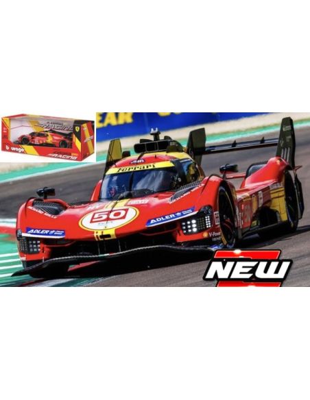 BBURAGO BU26312 FERRARI 499P N.50 WINNER LE MANS 2024 FUOCO-NIELSEN-MOLINA 1:24 Modellino