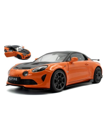 SOLIDO SL1801629 ALPINE A110 RADICALE COUPE 2024 ORANGE/BLACK 1:18 Modellino