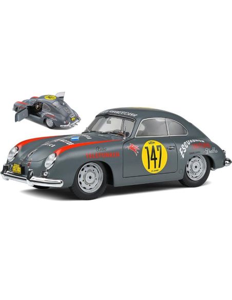 SOLIDO SL1802807 PORSCHE 356 PRE-A COUPE N.147 RACING PANAM 1954 1:18 Modellino