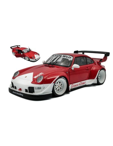 SOLIDO SL1808505 PORSCHE 911 993 RWB BODYKIT PORCO ROSSO COUPE 2020 WHITE/RED 1:18 Modellino