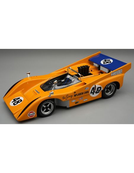TECNOMODEL TMD18331C MCLAREN M8B CAN AM N.48 WINN.MONT TREBLANT 1970 D.GURNEY 1:18 Modellino