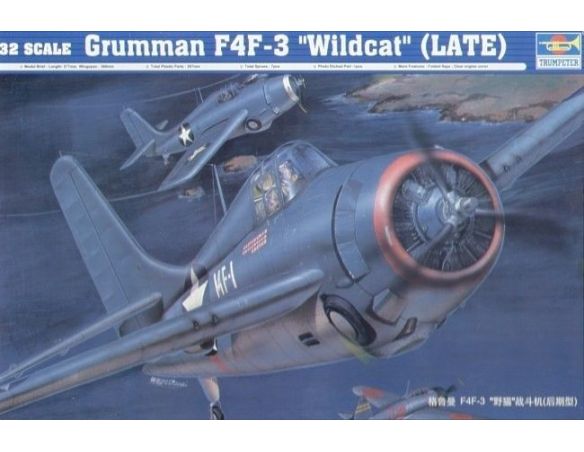 TRUMPETER 02225 GRUMMAN F4F-3 WILDCAT LATE Modellino
