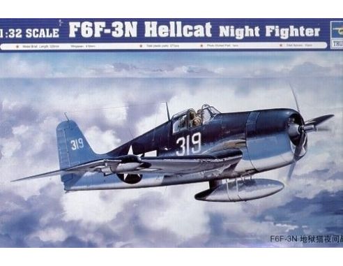 TRUMPETER 02258 F6F-3N HELLCAT Modellino