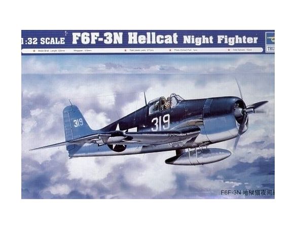 TRUMPETER 02258 F6F-3N HELLCAT Modellino