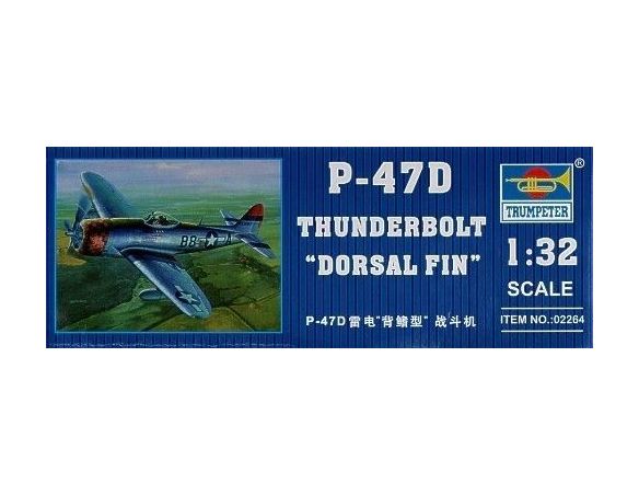 TRUMPETER 02264 P-47D-30 THUNDERBOLT DORSAL FIN Modellino