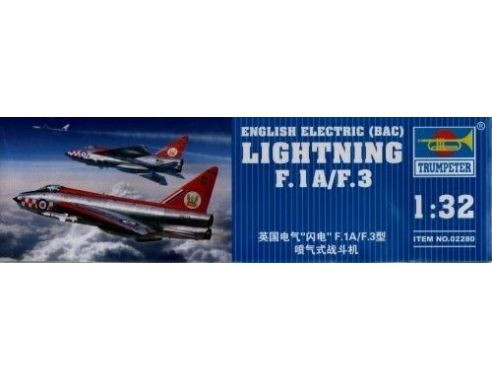 TRUMPETER 02280 ENGLISH ELECTRIC BAC LIGHTNING F.1A/F3 Modellino