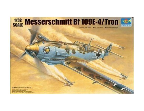 TRUMPETER 02290 MESSERSCHMITT BF 109E-4 TROP Modellino