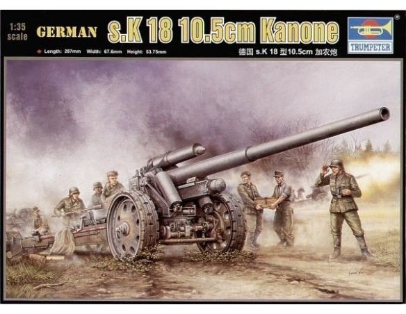 TRUMPETER 02305 GERMAN S.10 CM K.18 CANNON Modellino