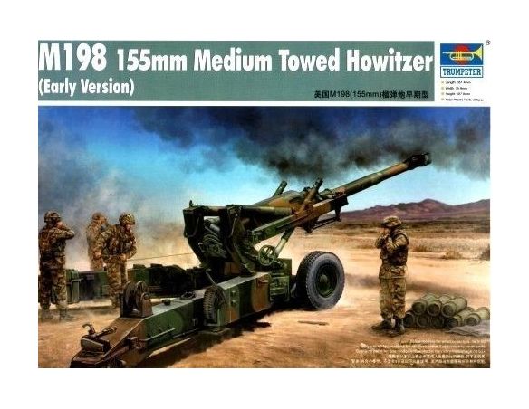 TRUMPETER 02306 US M198 155mm MEDIUM TOWED HOWITZER EARLY VER. Modellino