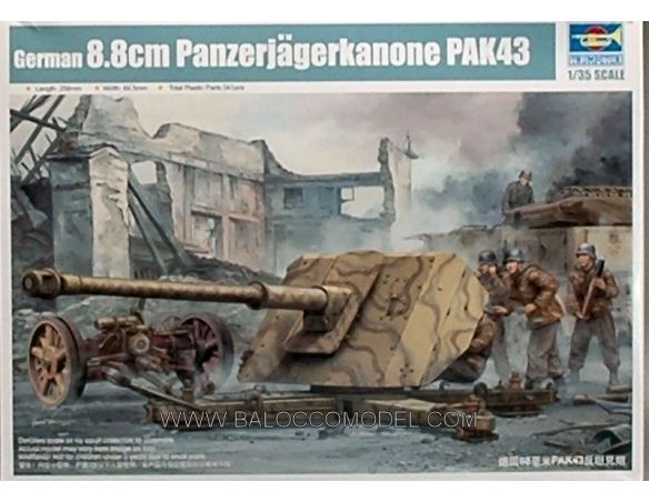 Trumpeter TP2308 GERMAN 8.8 cm PANZERJAGERK.KIT 1:35 Modellino