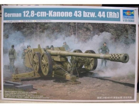 Trumpeter TP2312 CANNONE GERMAN 128 mm KIT 1:35 Modellino
