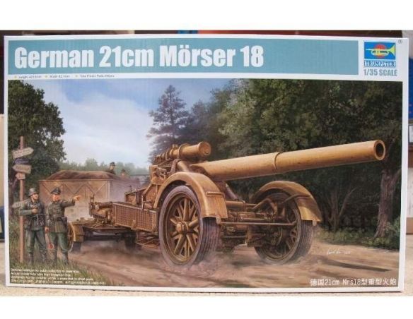 TRUMPETER 02314 GERMAN 21 cm MORSER 18 HEAVY ARTILLERY Modellino