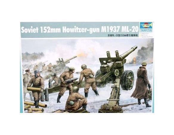 TRUMPETER 02315 SOVIET 152 mm HOWITZER GUN M 1937 ML-20 Modellino