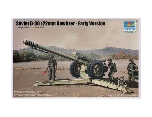 TRUMPETER 02328 SOVIET D30 122 mm HOVITZER EARLY VERSION Modellino